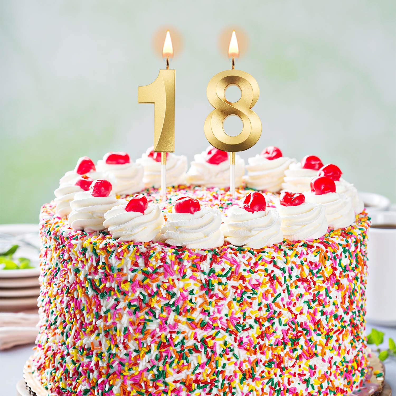 Amazon.co.jp: BBTO 18歳のバースデーキャンドル ケーキ数字キャンドル